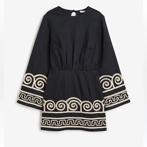 H&M Black and Cream Mini Dress
